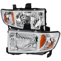 2006-2014 Honda Ridgeline Factory Style Replacement Headlights w/ Amber Reflectors (Chrome Housing  / Clear Lens)