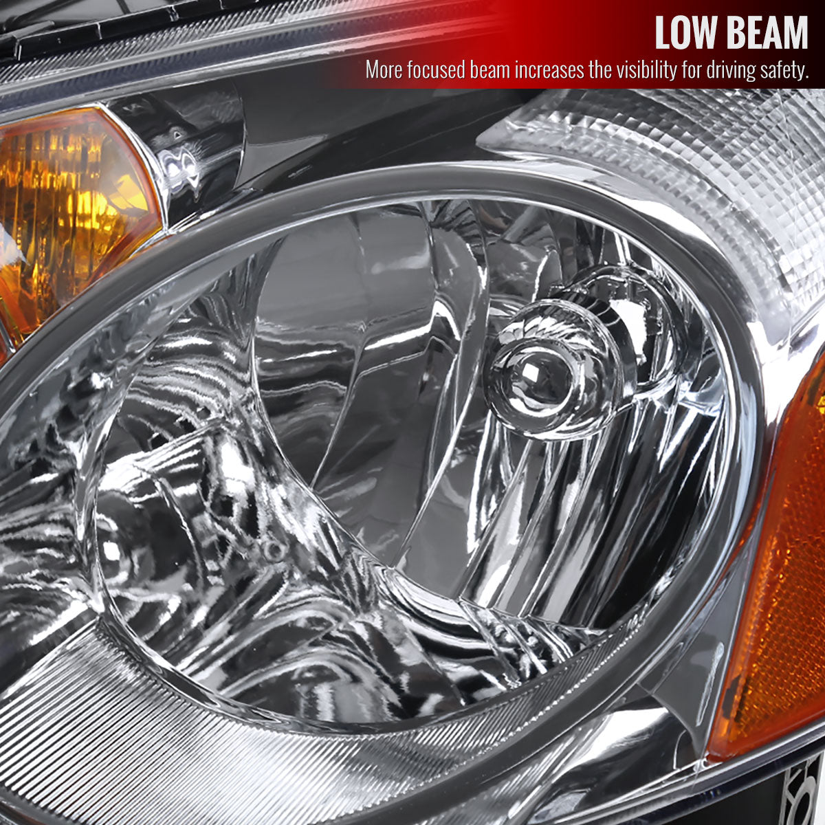 2002-2004 Acura RSX Factory Style Headlights (Chrome Housing / Clear Lens)