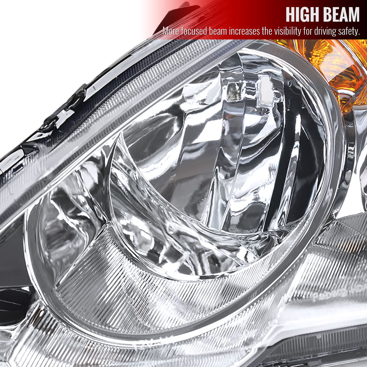 2002-2004 Acura RSX Factory Style Headlights (Chrome Housing / Clear Lens)