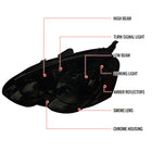 2002-2004 Acura RSX Factory Style Headlights (Chrome Housing / Smoked Lens)