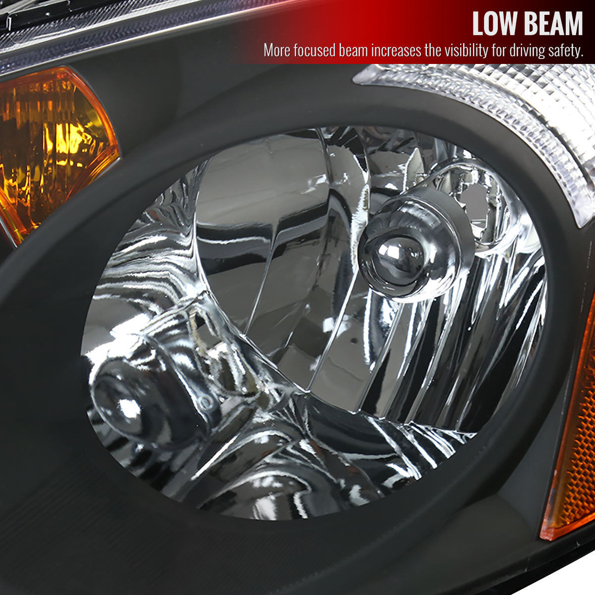 2002-2004 Acura RSX Factory Style Headlights (Matte Black Housing / Clear Lens)