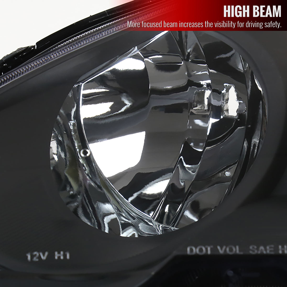 2002-2004 Acura RSX Factory Style Headlights (Matte Black Housing / Clear Lens)