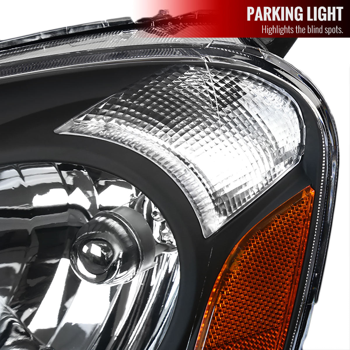 2002-2004 Acura RSX Factory Style Headlights (Matte Black Housing / Clear Lens)