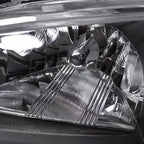 2000-2003 Nissan Sentra Factory Style Headlights - Matte Black/Clear Lens