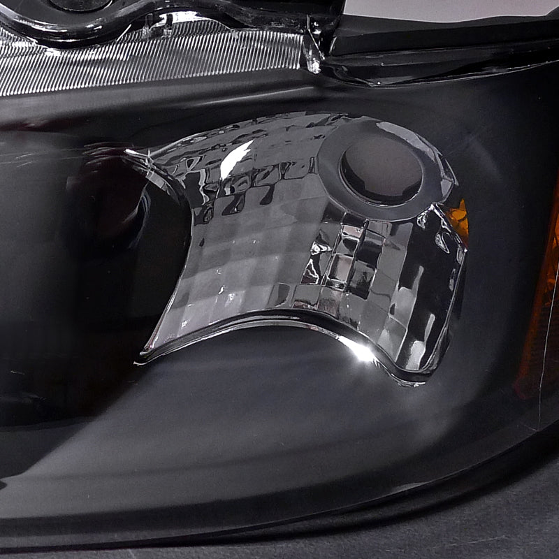 2000-2003 Nissan Sentra Factory Style Headlights (Matte Black Housing / Clear Lens)