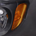 2000-2003 Nissan Sentra Factory Style Headlights - Matte Black/Clear Lens