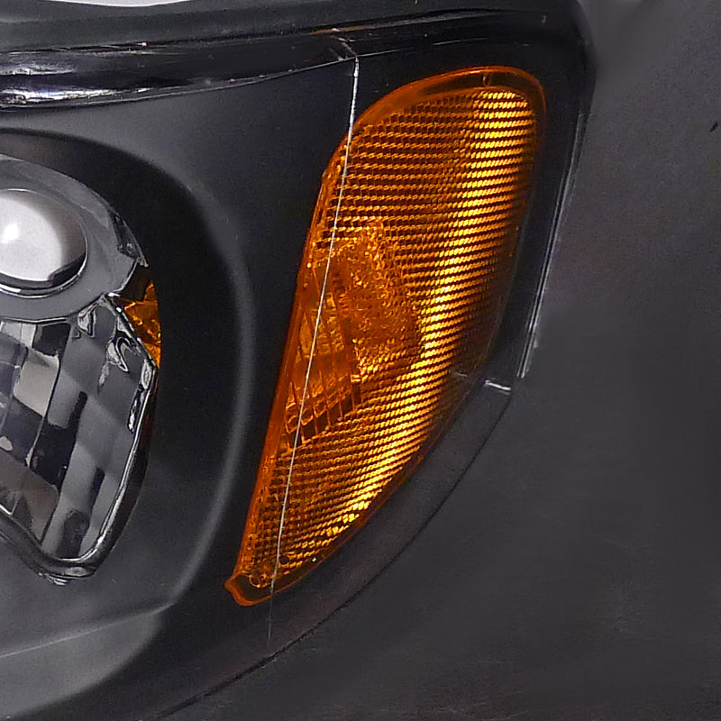 2000-2003 Nissan Sentra Factory Style Headlights (Matte Black Housing / Clear Lens)