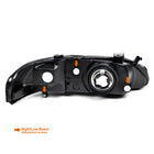 2000-2003 Nissan Sentra Factory Style Headlights (Matte Black Housing / Clear Lens)