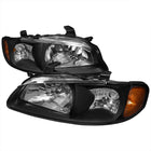 2000-2003 Nissan Sentra Factory Style Headlights (Matte Black Housing / Clear Lens)