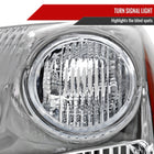 2007-2009 Nissan Sentra Factory Style Headlights with Amber Reflector (Chrome Housing / Clear Lens)