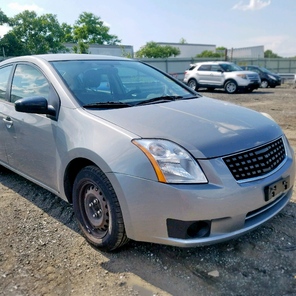 2007-2009 Nissan Sentra Factory Style Headlights with Amber Reflector (Chrome Housing/Clear Lens)