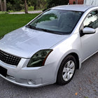 2007-2009 Nissan Sentra Factory Style Headlights with Amber Reflector (Chrome Housing / Smoked Lens)
