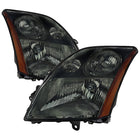 2007-2009 Nissan Sentra Factory Style Headlights with Amber Reflector (Chrome Housing / Smoked Lens)