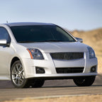 2007-2009 Nissan Sentra Factory Style Headlights with Amber Reflector (Matte Black Housing/Clear Lens)