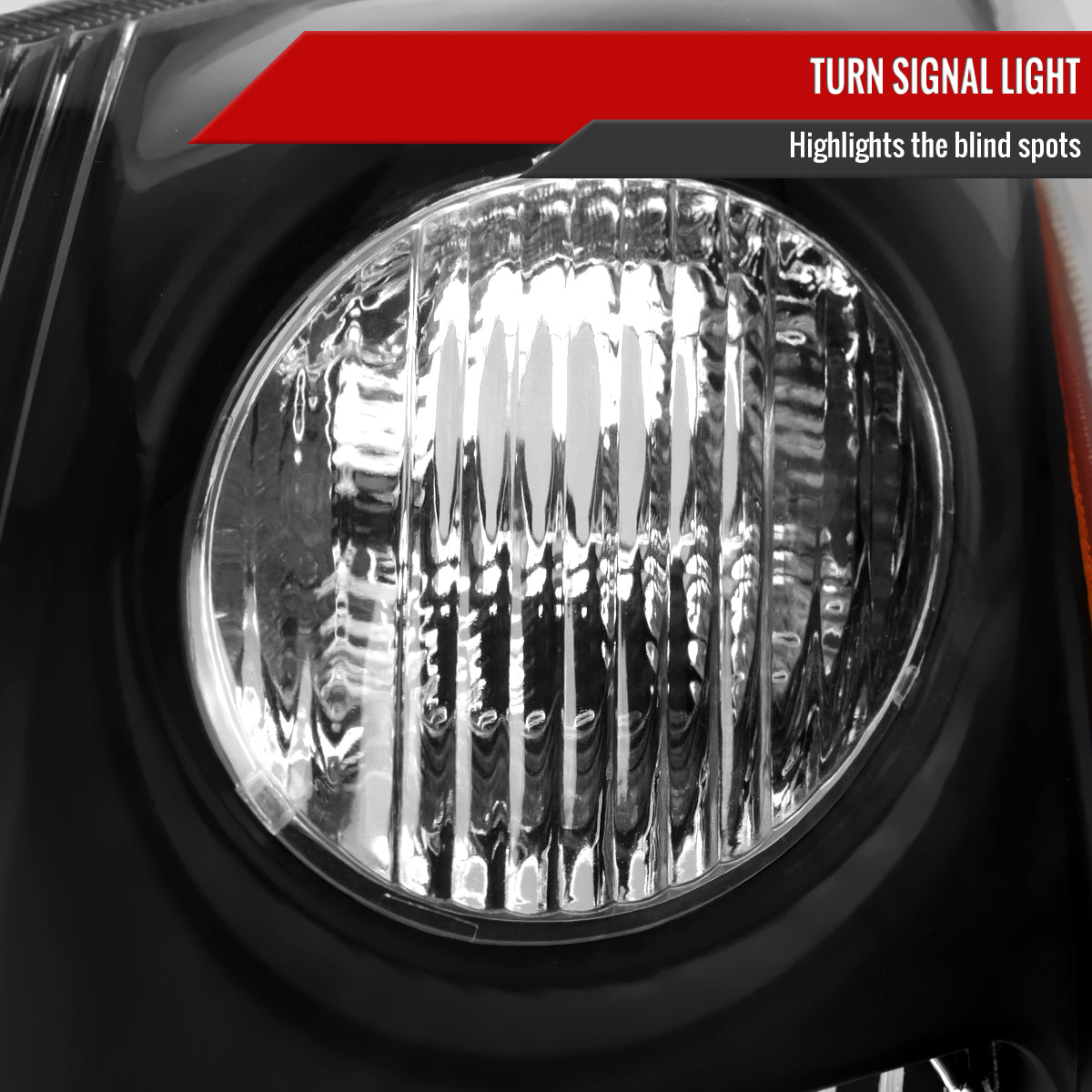 2007-2009 Nissan Sentra Factory Style Headlights with Amber Reflector (Matte Black Housing / Clear Lens)