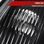 2007-2009 Nissan Sentra Factory Style Headlights with Amber Reflector (Matte Black Housing/Clear Lens)