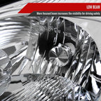 2004-2005 Toyota Sienna Factory Style Headlights w/ Amber Reflector (Chrome Housing/Clear Lens)