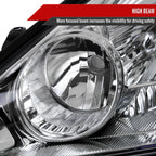 2004-2005 Toyota Sienna Factory Style Headlights w/ Amber Reflector (Chrome Housing/Clear Lens)