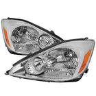 2004-2005 Toyota Sienna Factory Style Headlights w/ Amber Reflector (Chrome Housing / Clear Lens)