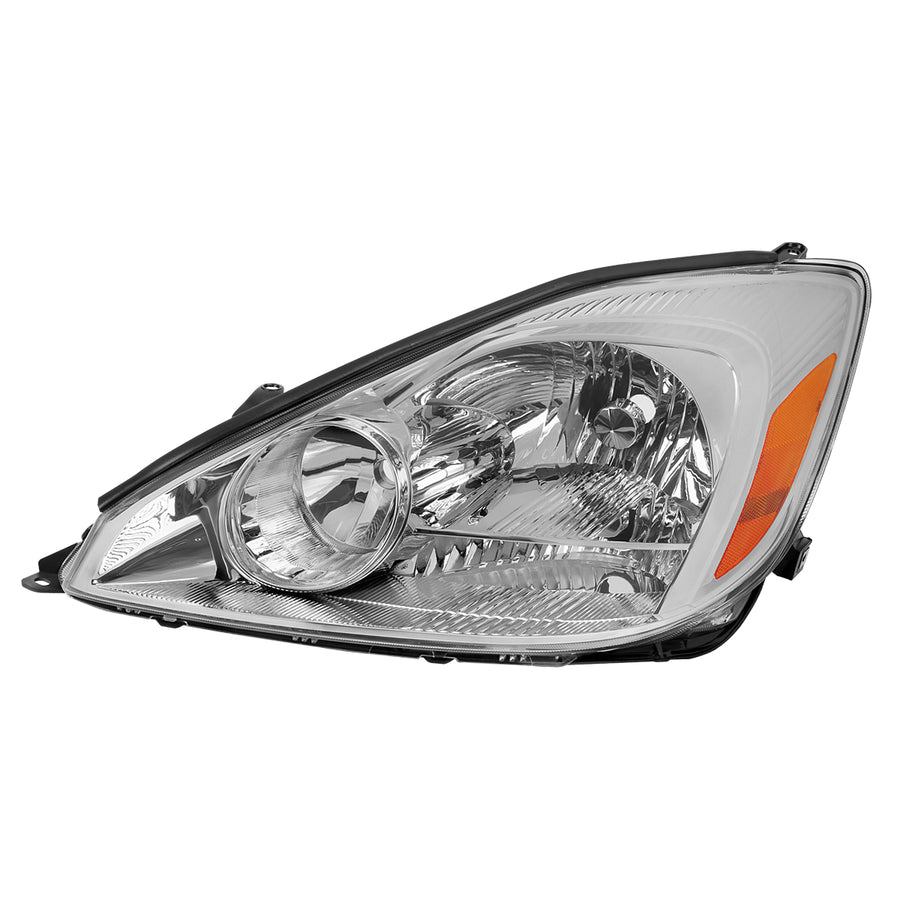 2004-2005 Toyota Sienna Driver / Left Side Factory Style Headlight w/ Amber Reflector (Chrome Housing / Clear Lens)