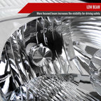 2004-2005 Toyota Sienna Passenger/Right Side Factory Style Headlight w/ Amber Reflector (Chrome Housing/Clear Lens)