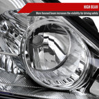 2004-2005 Toyota Sienna Passenger/Right Side Factory Style Headlight w/ Amber Reflector (Chrome Housing/Clear Lens)