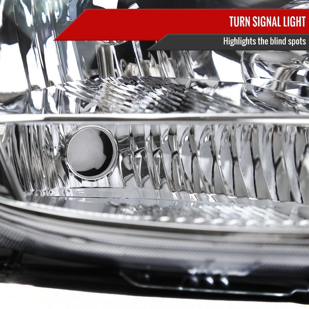 2004-2005 Toyota Sienna Passenger/Right Side Factory Style Headlight w/ Amber Reflector (Chrome Housing/Clear Lens)