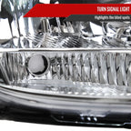 2004-2005 Toyota Sienna Passenger/Right Side Factory Style Headlight w/ Amber Reflector (Chrome Housing/Clear Lens)