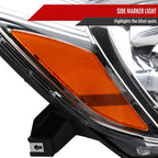 2004-2005 Toyota Sienna Passenger/Right Side Factory Style Headlight w/ Amber Reflector (Chrome Housing/Clear Lens)