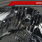 2004-2005 Toyota Sienna Factory Style Headlights w/ Amber Reflector (Chrome Housing/Smoke Lens)
