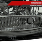2004-2005 Toyota Sienna Factory Style Headlights w/ Amber Reflector (Chrome Housing / Smoked Lens)