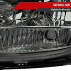 2004-2005 Toyota Sienna Factory Style Headlights w/ Amber Reflector (Chrome Housing/Smoke Lens)