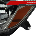 2004-2005 Toyota Sienna Factory Style Headlights w/ Amber Reflector (Chrome Housing/Smoke Lens)