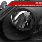 2004-2005 Toyota Sienna Factory Style Headlights w/ Amber Reflector (Matte Black Housing / Clear Lens)