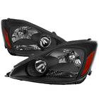 2004-2005 Toyota Sienna Factory Style Headlights w/ Amber Reflector (Matte Black Housing / Clear Lens)