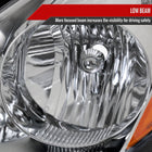 2006-2010 Toyota Sienna Factory Style Headlights w/ Amber Reflector (Chrome Housing / Clear Lens)