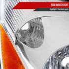 2006-2010 Toyota Sienna Factory Style Passenger / Right Headlight w/ Amber Reflector (Chrome Housing / Clear Lens)