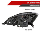 2006-2010 Toyota Sienna Factory Style Passenger / Right Headlight w/ Amber Reflector (Chrome Housing / Clear Lens)