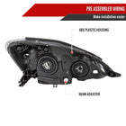 2006-2010 Toyota Sienna Factory Style Headlights w/ Amber Reflector (Chrome Housing / Clear Lens)