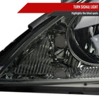 2006-2010 Toyota Sienna Factory Style Headlights w/ Amber Reflector (Chrome Housing / Smoked Lens)