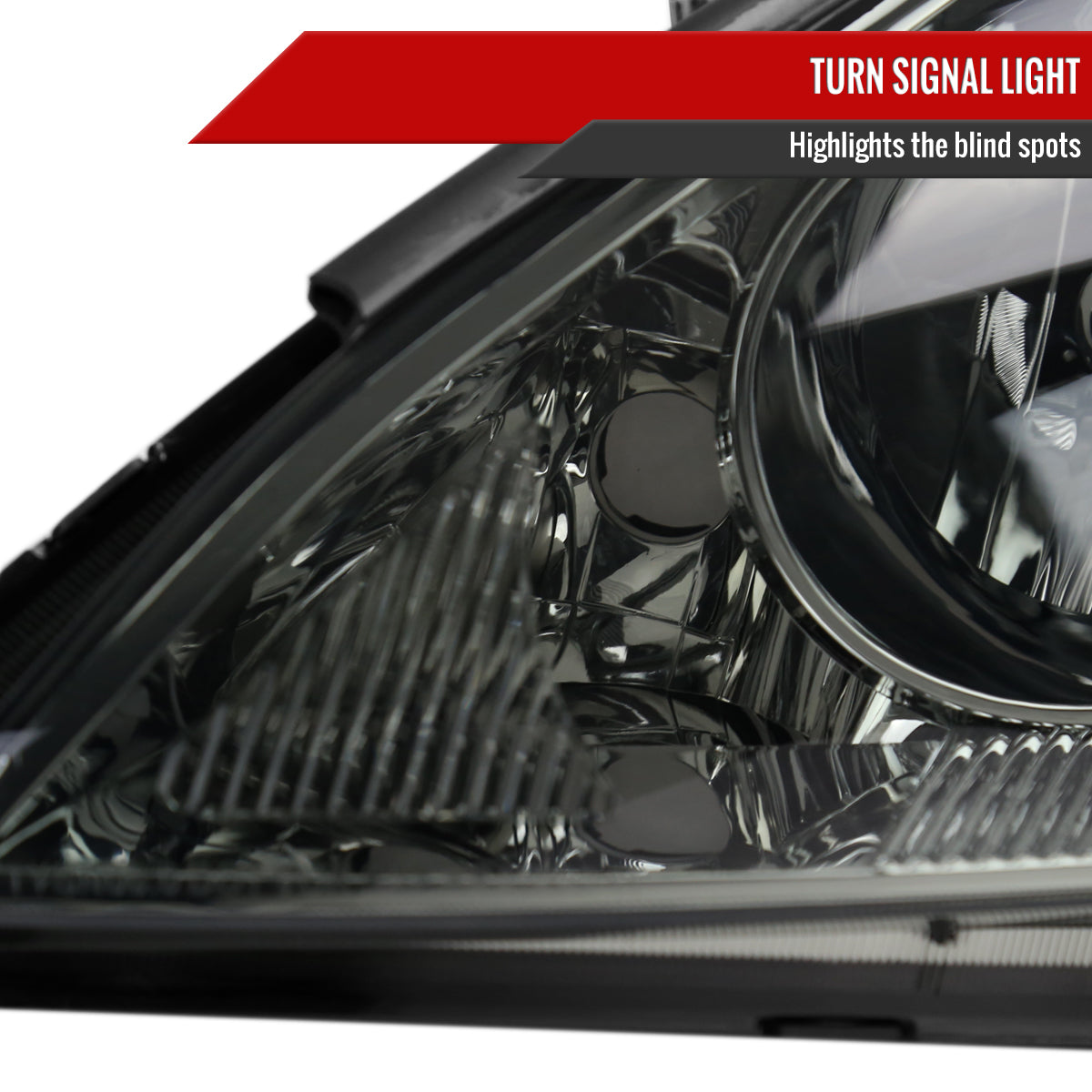 2006-2010 Toyota Sienna Factory Style Headlights w/ Amber Reflector (Chrome Housing / Smoked Lens)