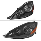 2006-2010 Toyota Sienna Factory Style Headlights w/ Amber Reflector (Matte Black Housing / Clear Lens)