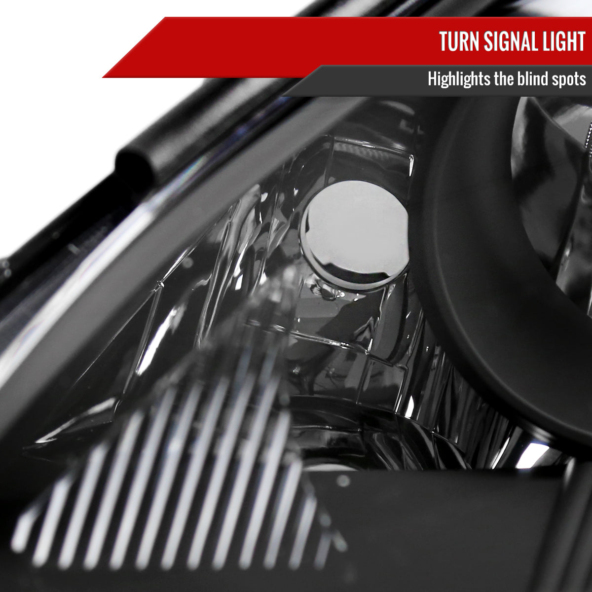 2006-2010 Toyota Sienna Factory Style Headlights w/ Amber Reflector (Matte Black Housing / Clear Lens)
