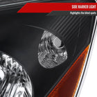 2006-2010 Toyota Sienna Factory Style Headlights w/ Amber Reflector (Matte Black Housing / Clear Lens)