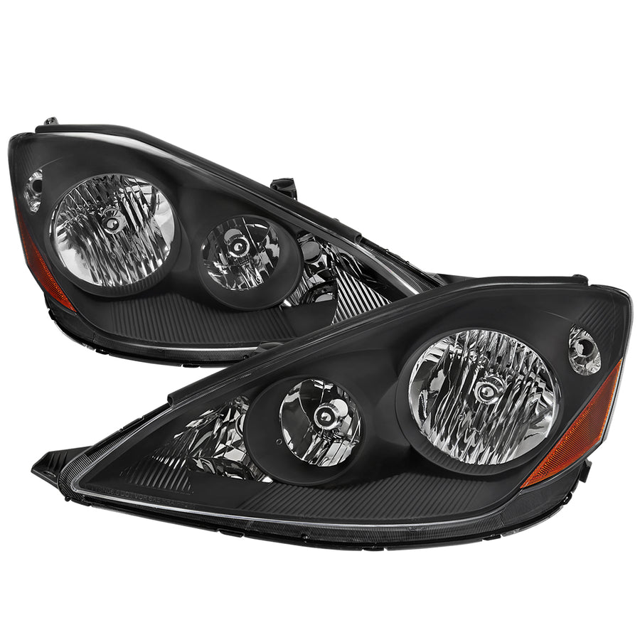 2006-2010 Toyota Sienna Factory Style Headlights w/ Amber Reflector (Matte Black Housing / Clear Lens)