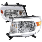 2005-2011 Toyota Tacoma LED Bar Factory Style Headlights (Chrome Housing / Clear Lens)