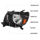 2005-2011 Toyota Tacoma Factory Style Headlights (Matte Black Housing / Clear Lens)