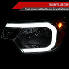2012-2015 Toyota Tacoma LED Bar Factory Style Headlights with Amber Reflector (Chrome Housing / Clear Lens)