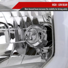 2012-2015 Toyota Tacoma LED Bar Factory Style Headlights with Amber Reflector (Chrome Housing / Clear Lens)