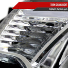 2012-2015 Toyota Tacoma LED Bar Factory Style Headlights with Amber Reflector (Chrome Housing / Clear Lens)
